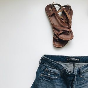 Brown leather sandal